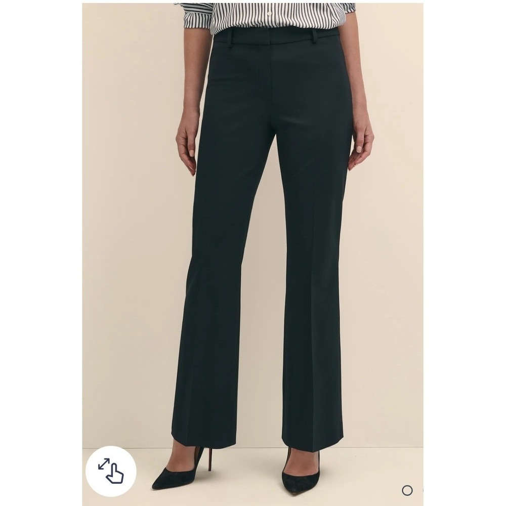 Brooks Brothers Stretch Flare Leg Trousers Pants Black Career Womens Size 6